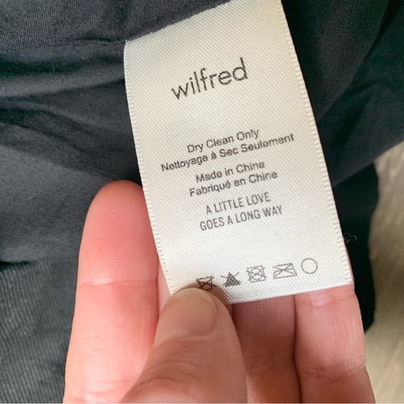 Aritzia Wilfred Rosemond Mini Dress Linen Black Size 0 - Picture 12 of 14